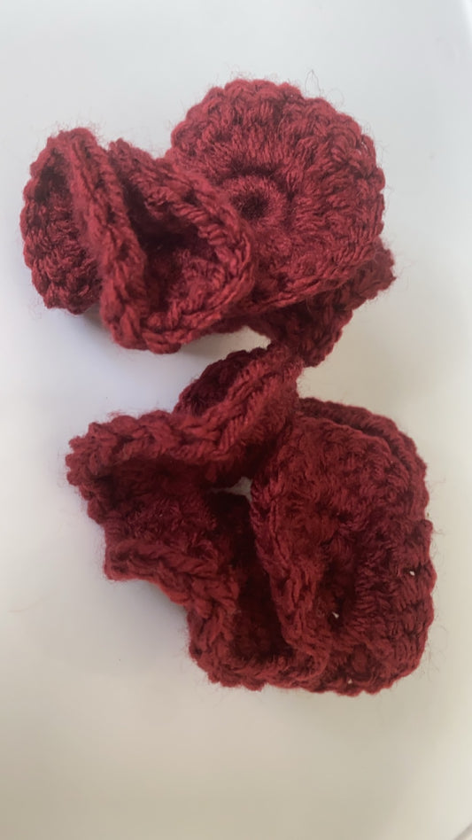 Maroon scrunchy