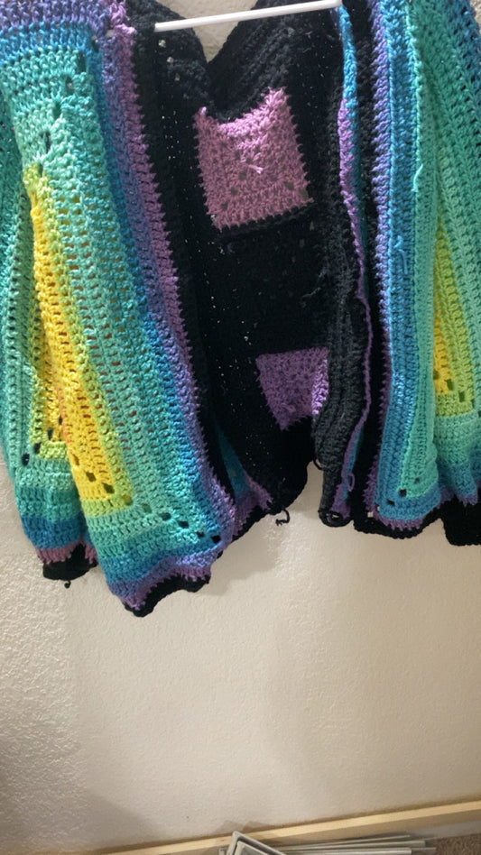 Rainbow Hexi Cardi