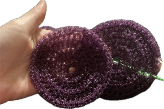 Circle purple dish scrubbie