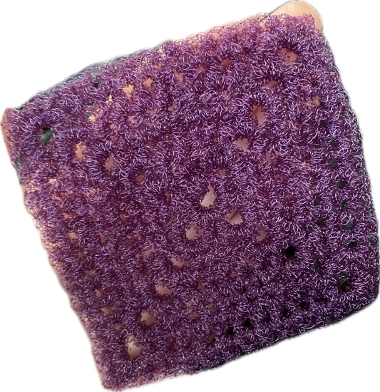 Square purple dish scrubbie