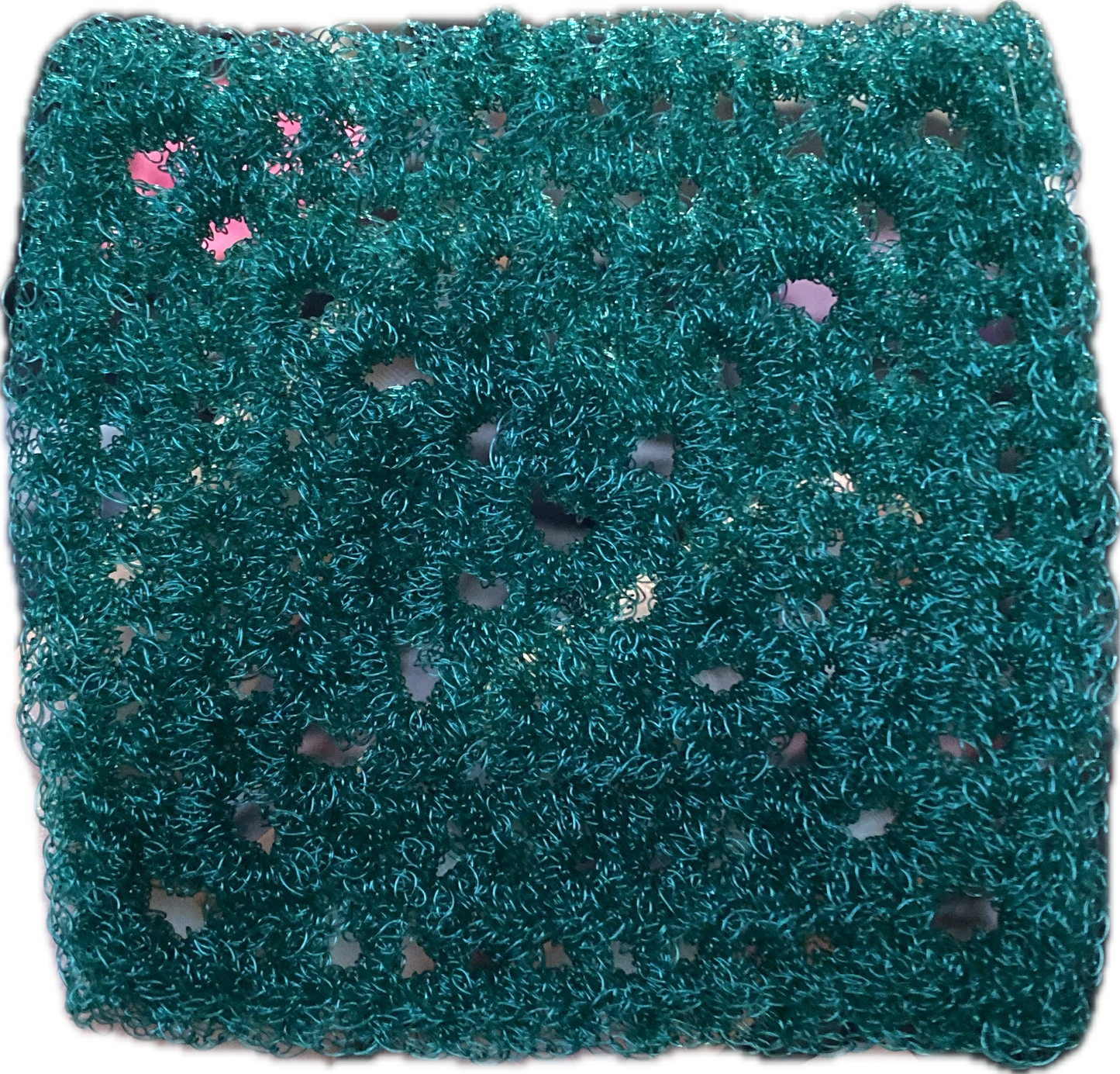 Green square dish scrubbie