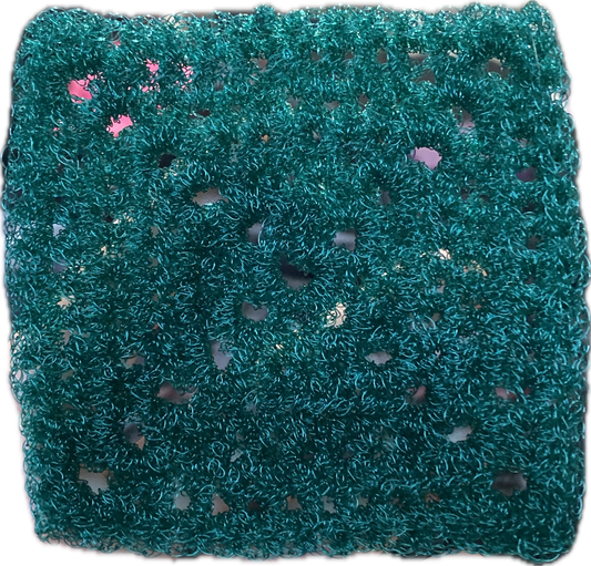 Green square dish scrubbie