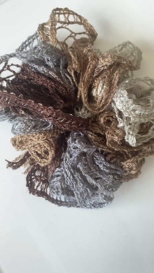 Brown/grey/black Sachet scrunchy