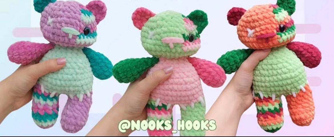 Multi-Colored Teddy Bear